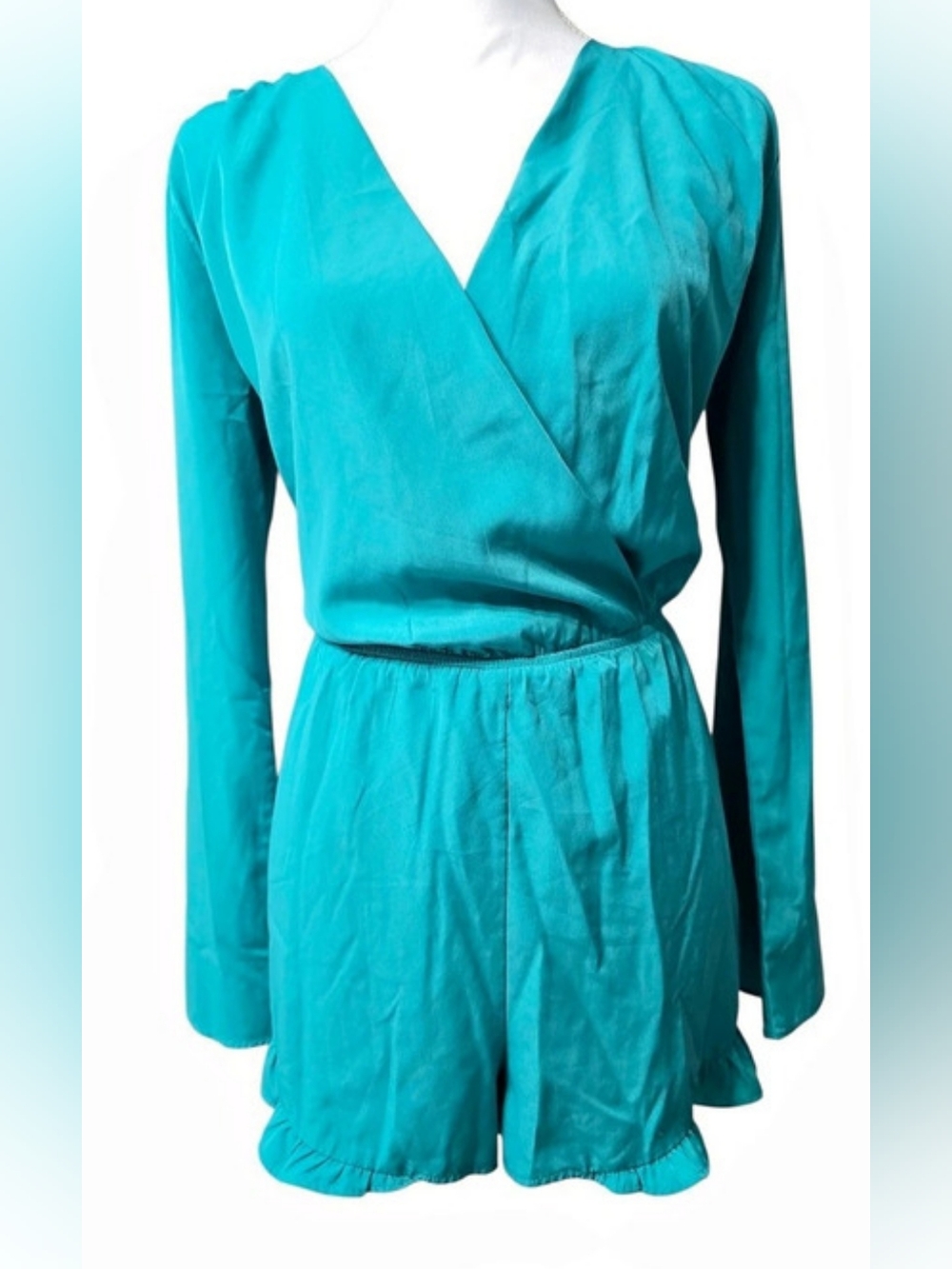 Honey Punch Romper Green Size Large